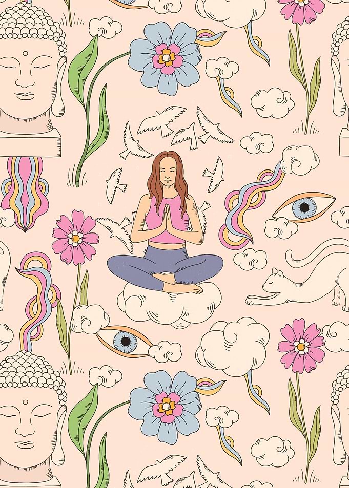 Spiritual Meditating Girl