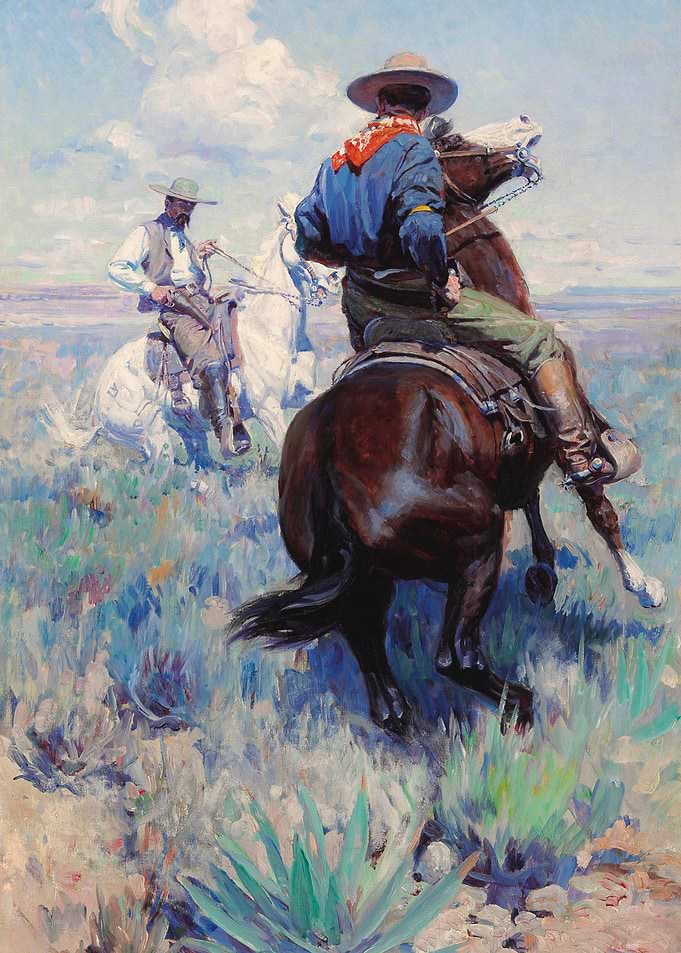 Cowboy Duel In Desert
