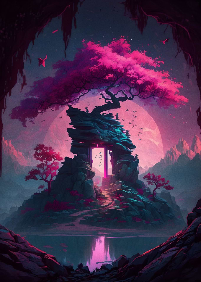 Stone rooted tree