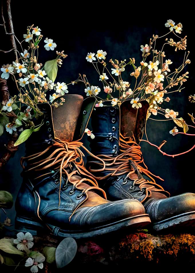 Flower in shoe