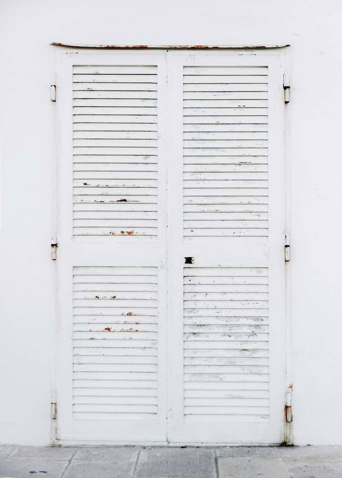 Door white worn abandoned