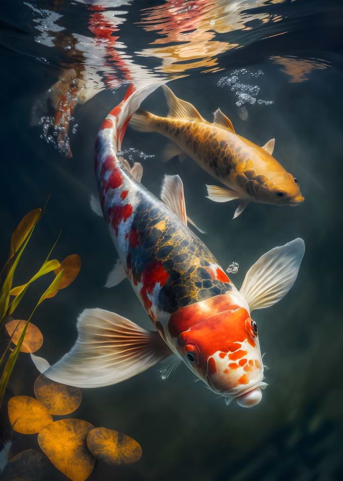 Koi Fish Peaceful Waters