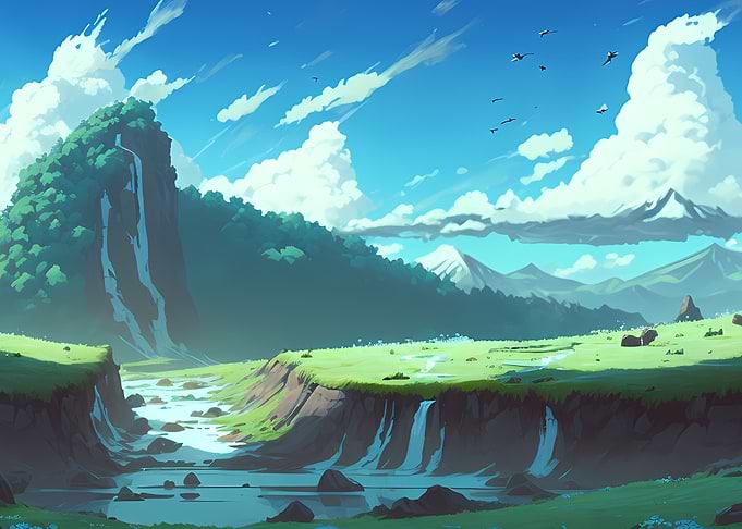Anime Landscape of Stream