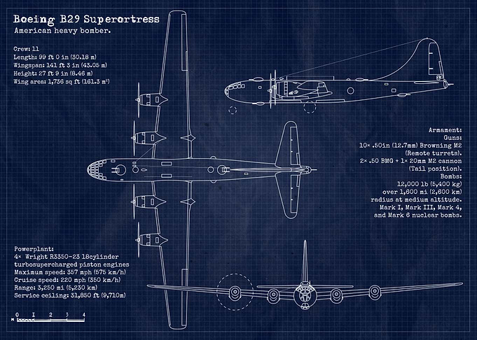 B29 SuperFortres Blueprint