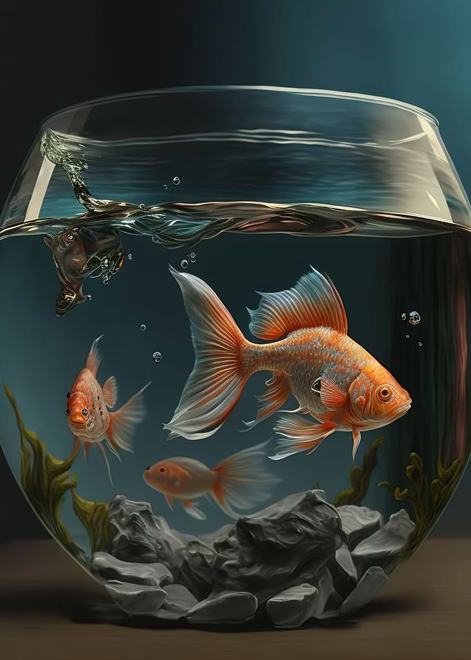 aquarium inside the cup