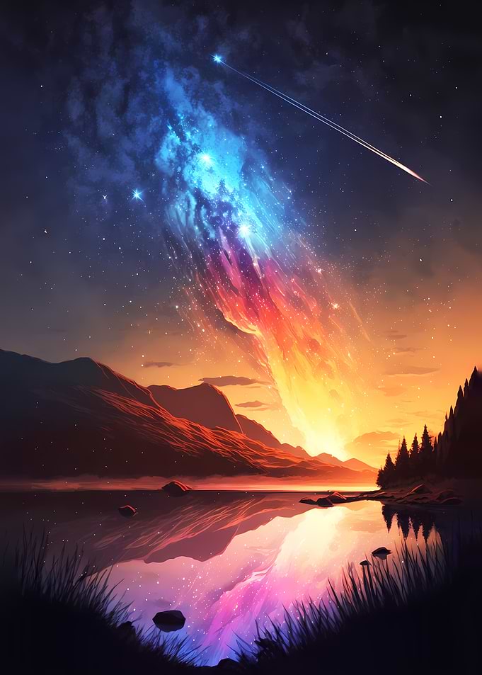 Nebula Lake Landscape