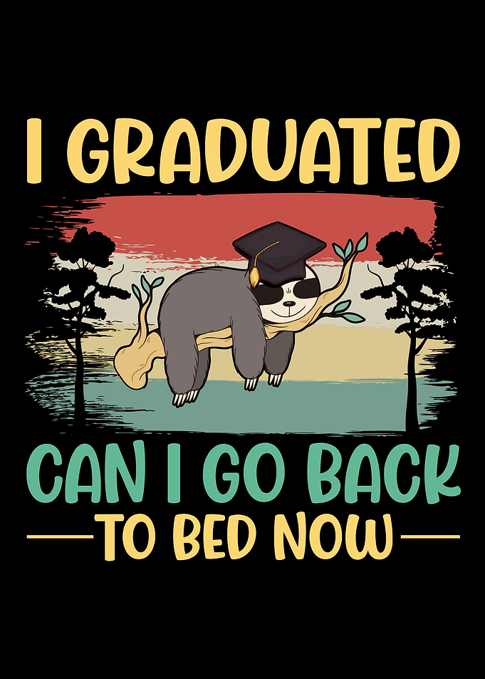 Graduation Sloth Lazy