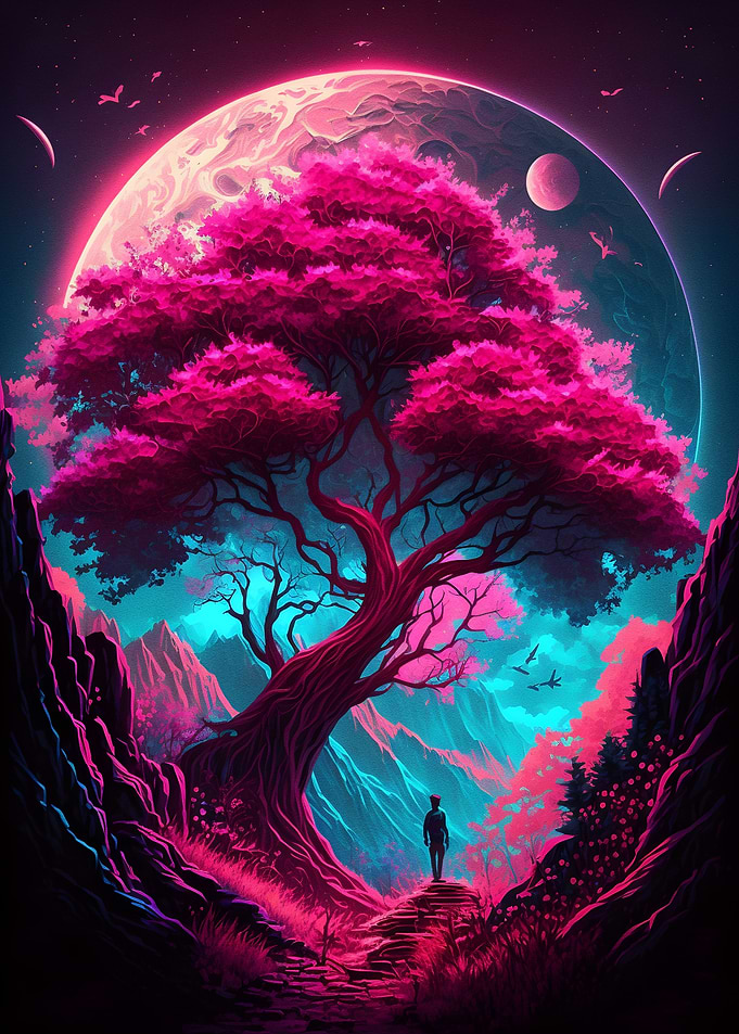 trees and rocks