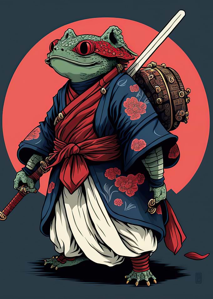 Frog samurai
