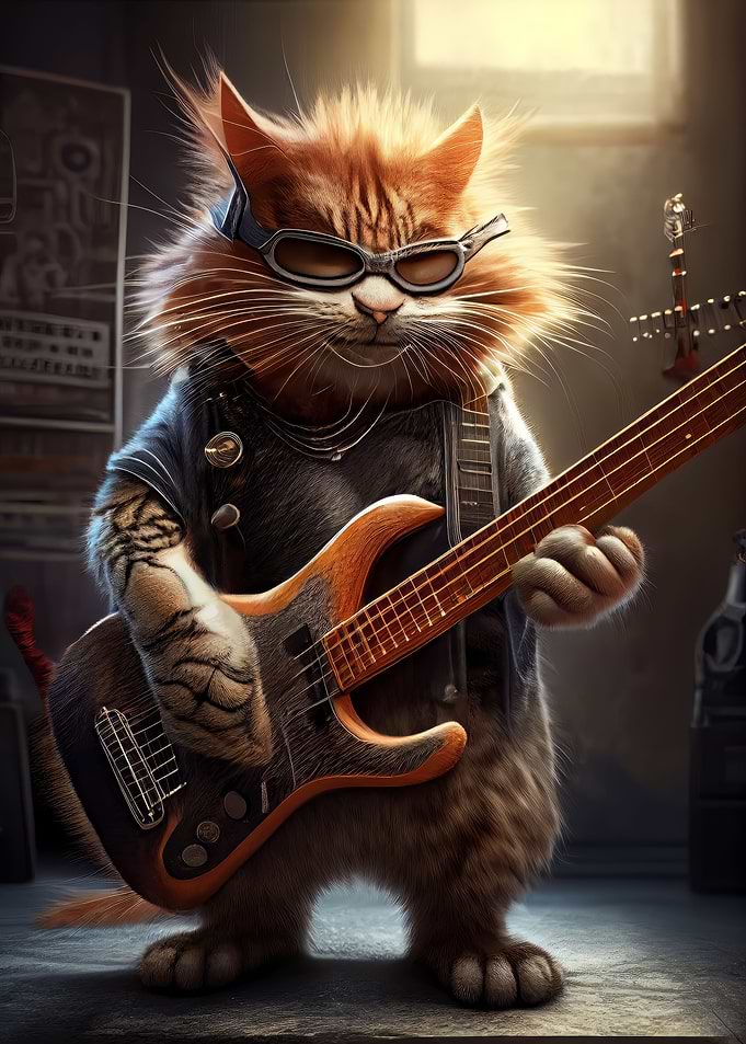 Rock N Roll Cool Cat 9