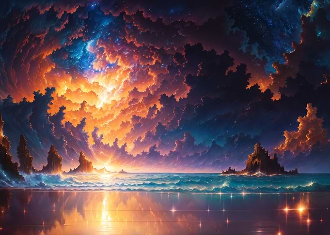 A beautiful fantasy beach