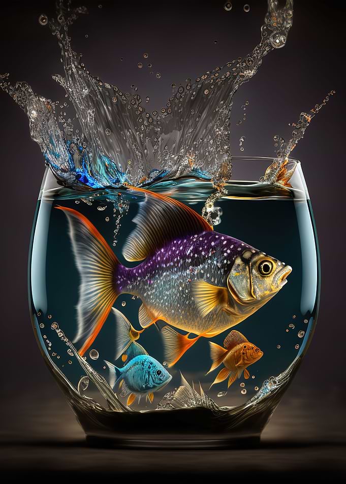 aquarium inside the cup