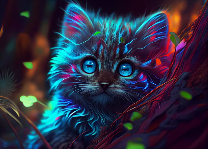 Colorful cat