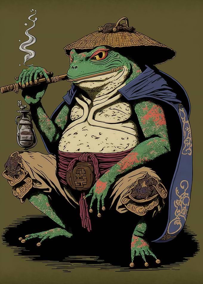 Frog samurai