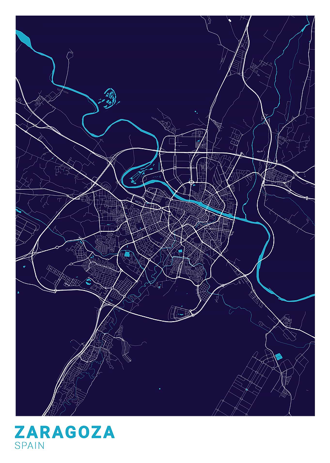 Zaragoza City Map