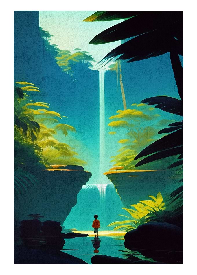 kids alone in the forest