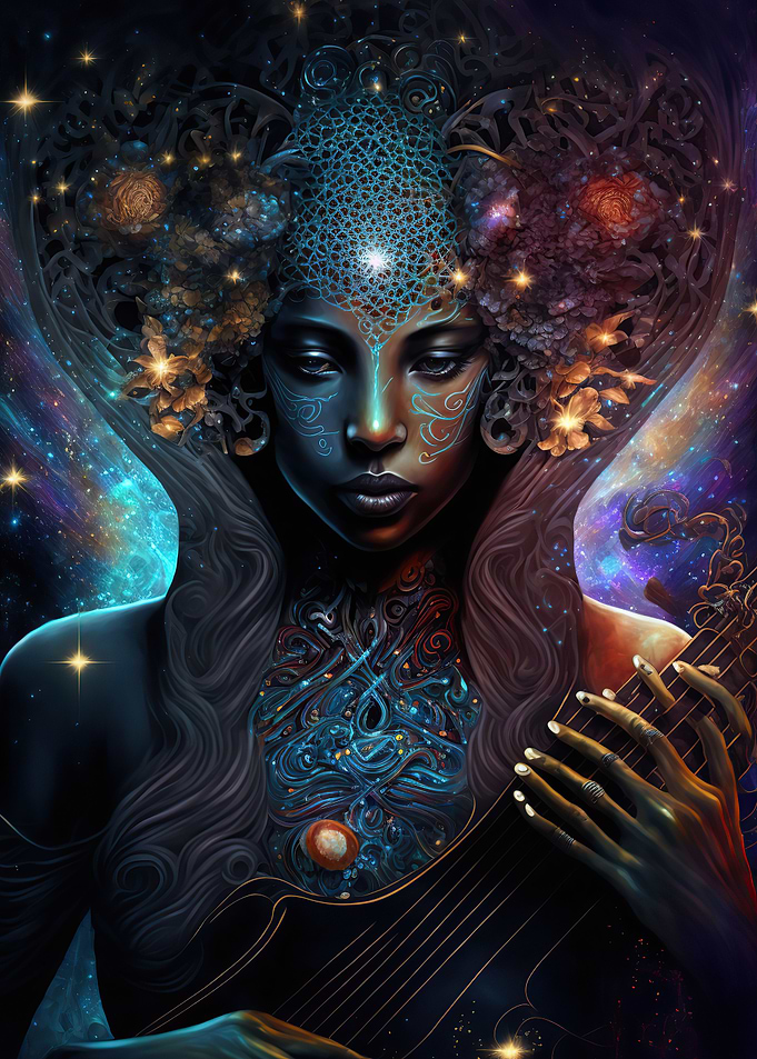 Girl playing guitars
