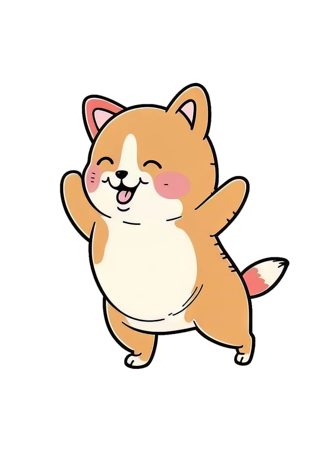 Colorful Dog Dancing
