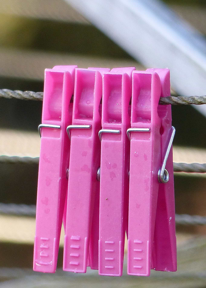 pink clothespins