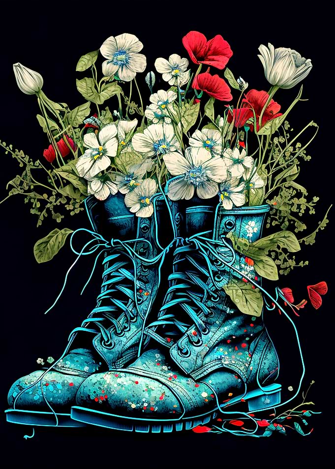 Flower in shoe