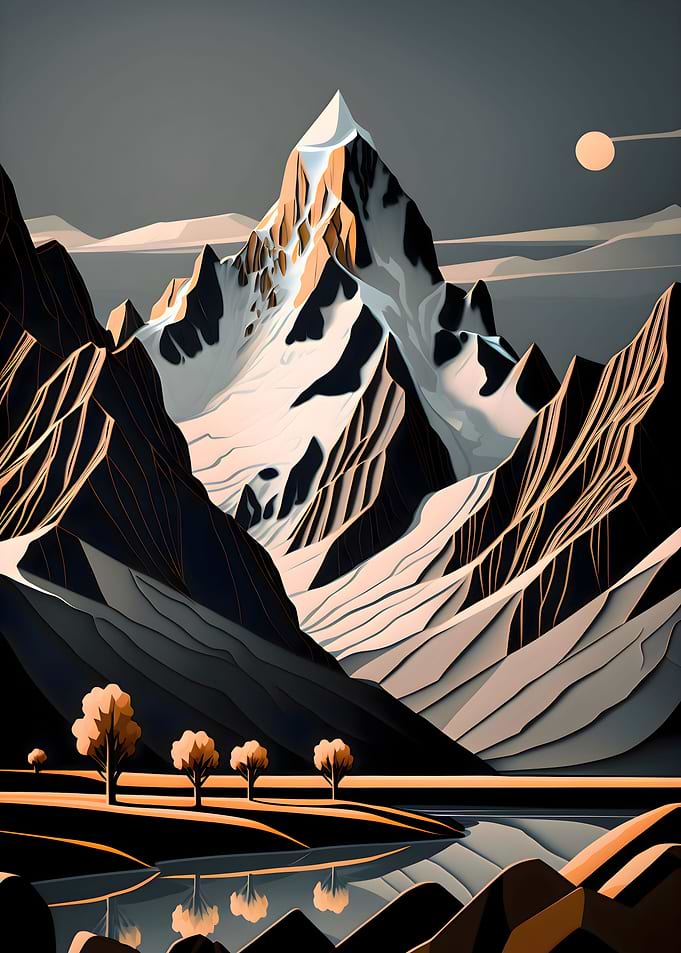 Moon Shadow over Patagonia