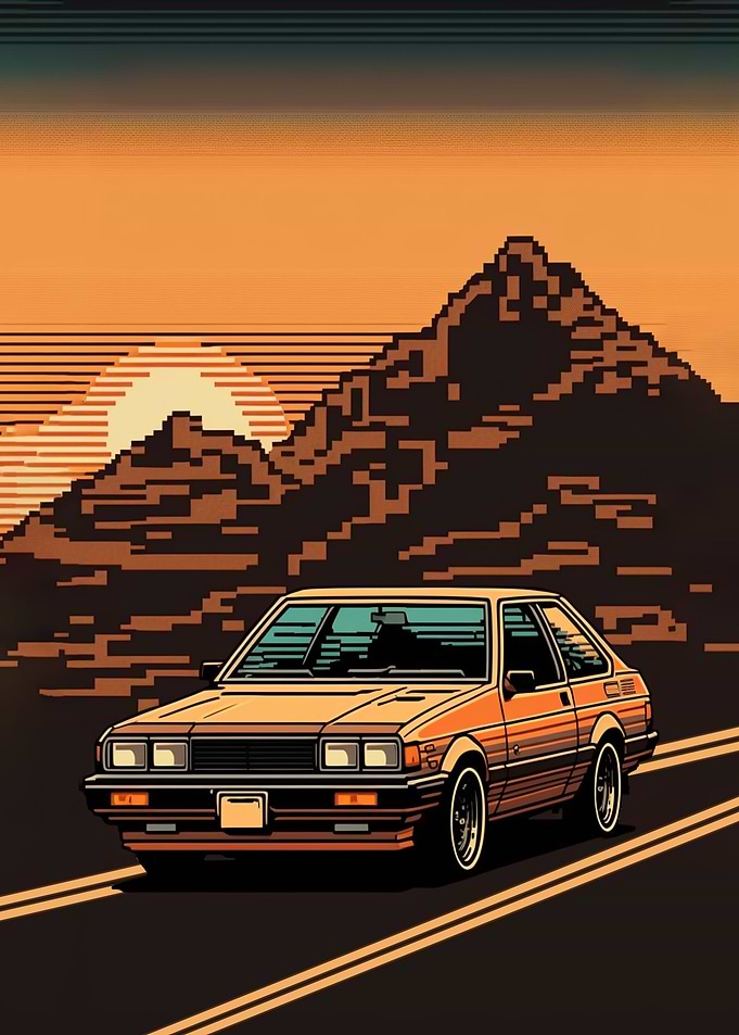 Car Ride at Sunset