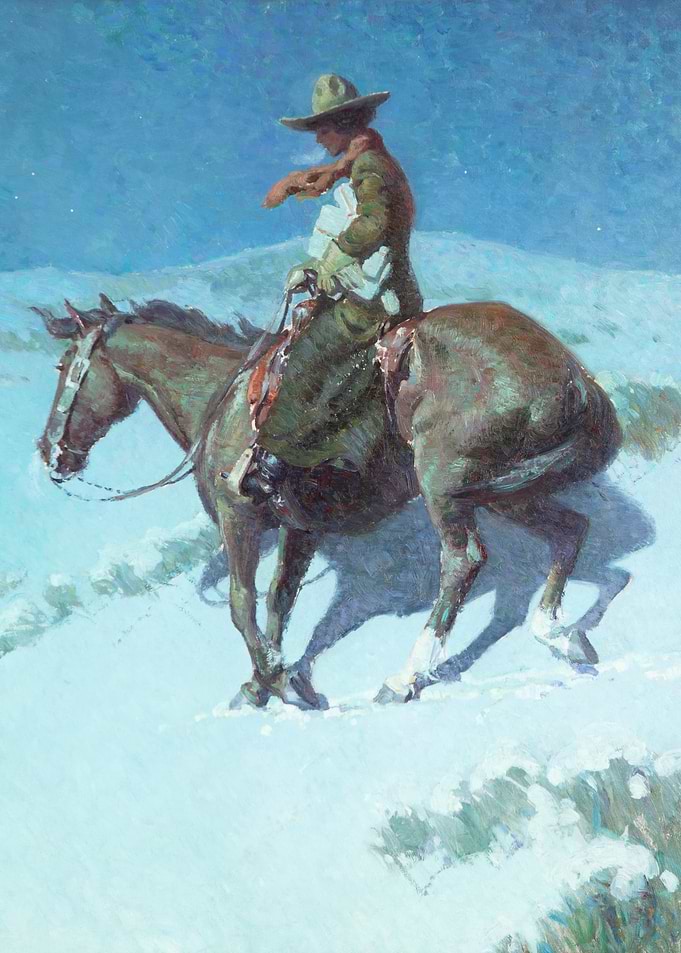 Girl Riding Horse At Night