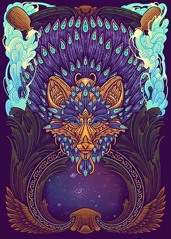 Galactic Wolf Engraving