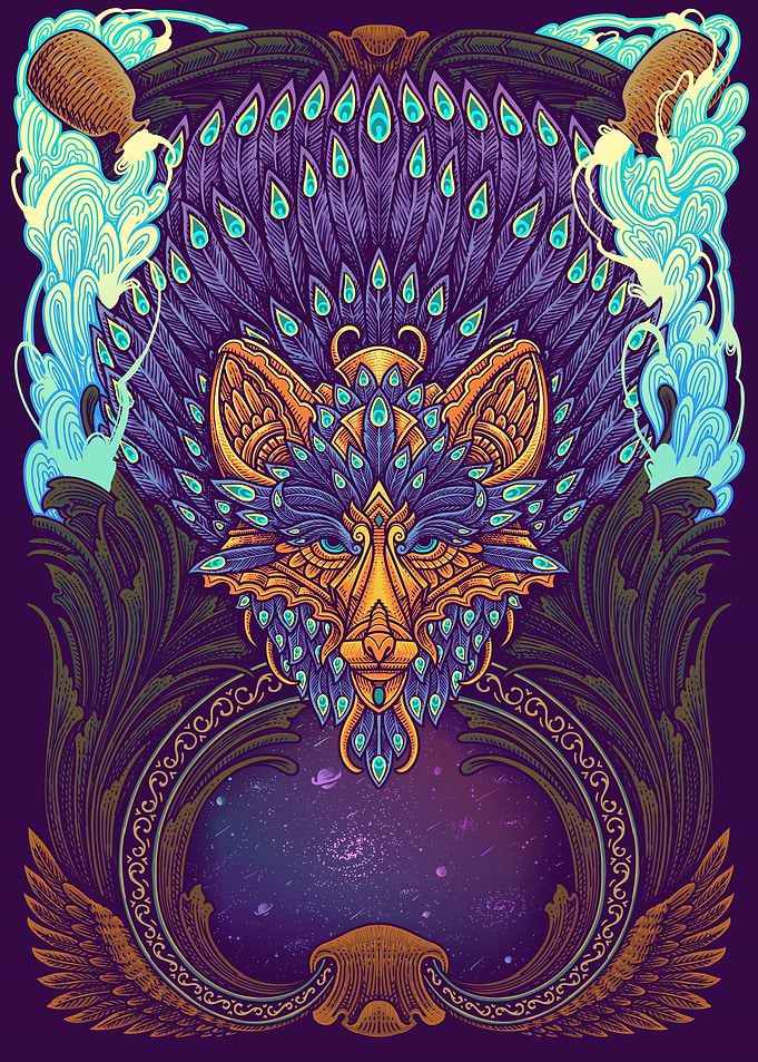 Galactic Wolf Engraving