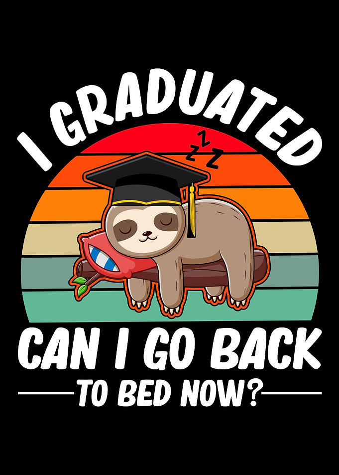 Graduation Sloth Lazy