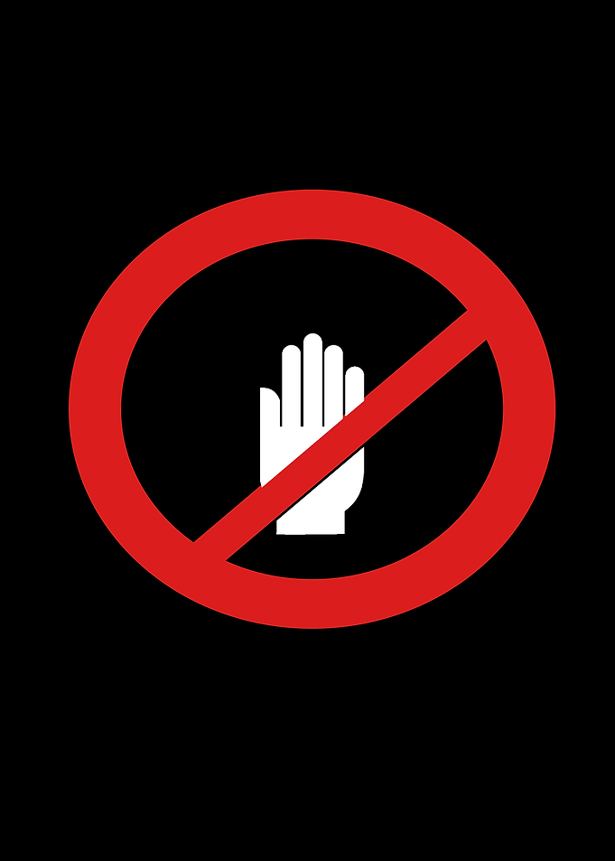 do not touch sign