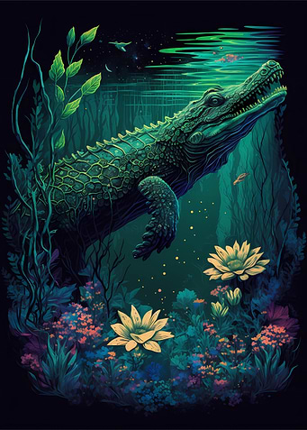 Whimsical Crocodile
