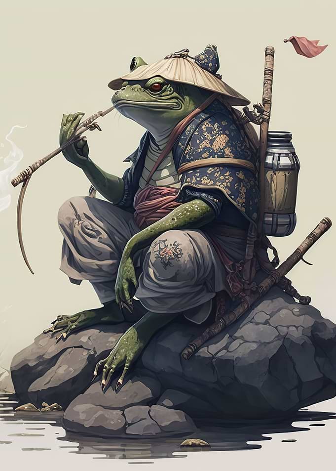 Frog samurai