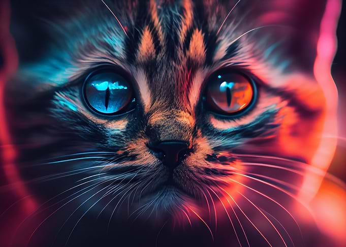 Colorful cat