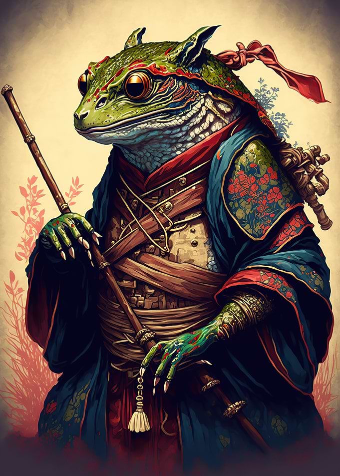 Frog samurai