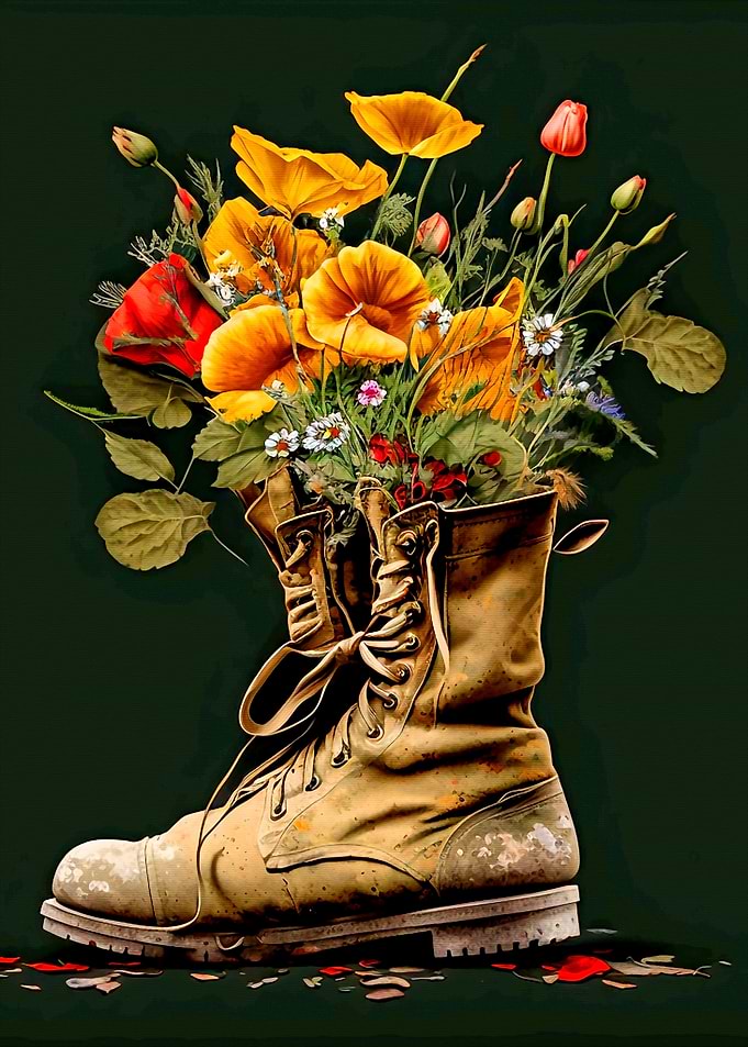 Flower in shoe