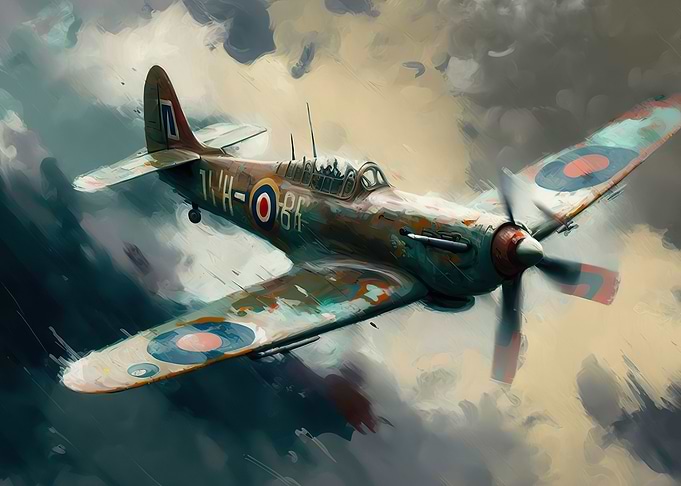 War plane watercolor