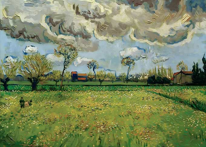 Landscape Under a Stormy