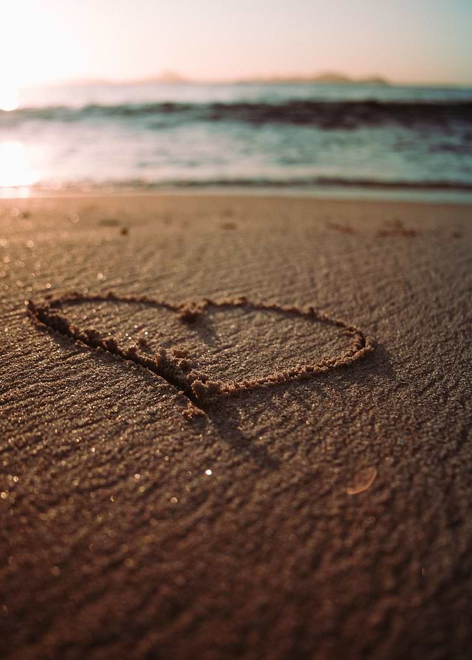 Heart Drawing at the Beach