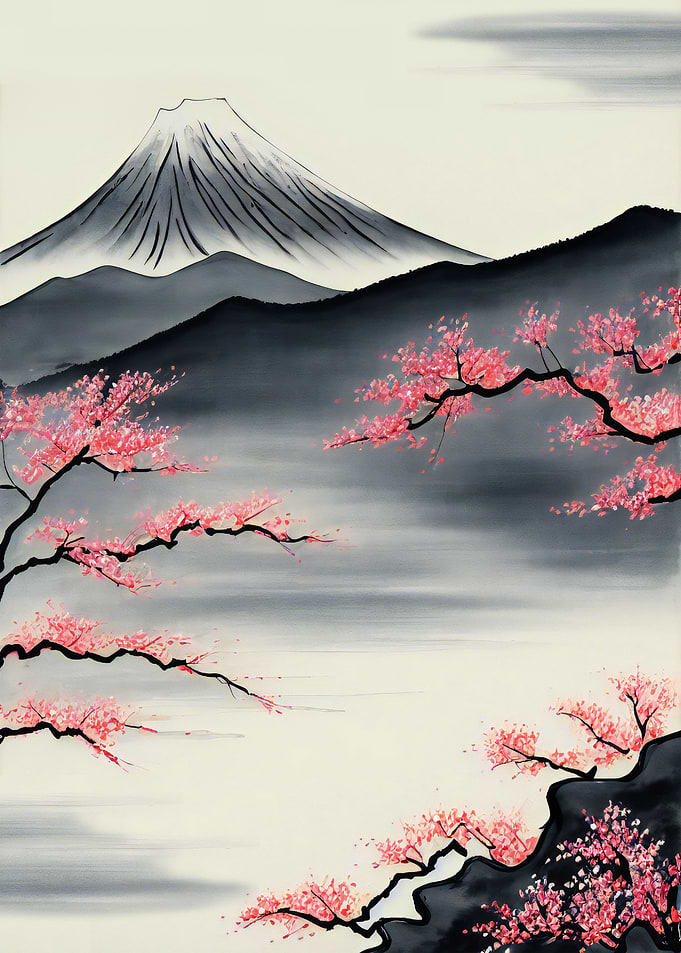 Asian Ink Wash Painting
