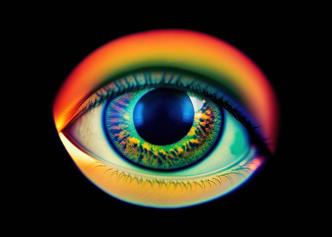 Eye psychedelic colorful m