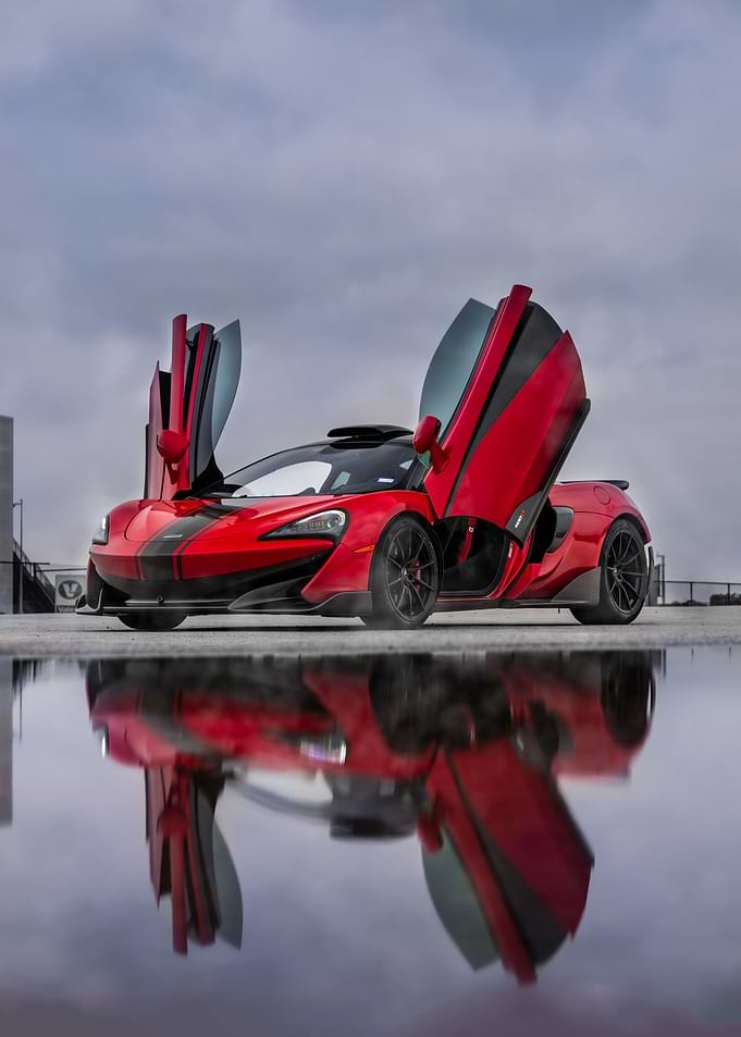 Red McLaren 600 wing Door