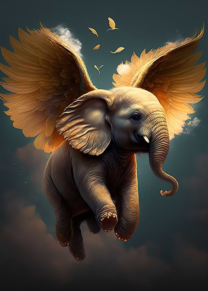 Elephant flying