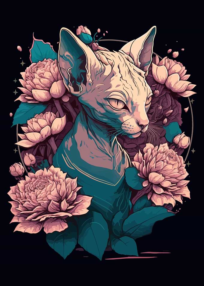 Sly sphynx cat
