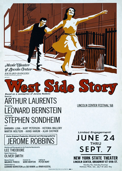 West Side Story — classic movie poster on metal