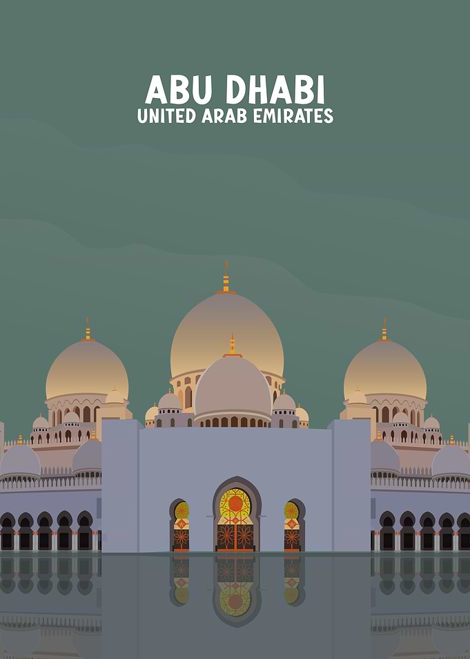 Abu Dhabi UAE Poster Art