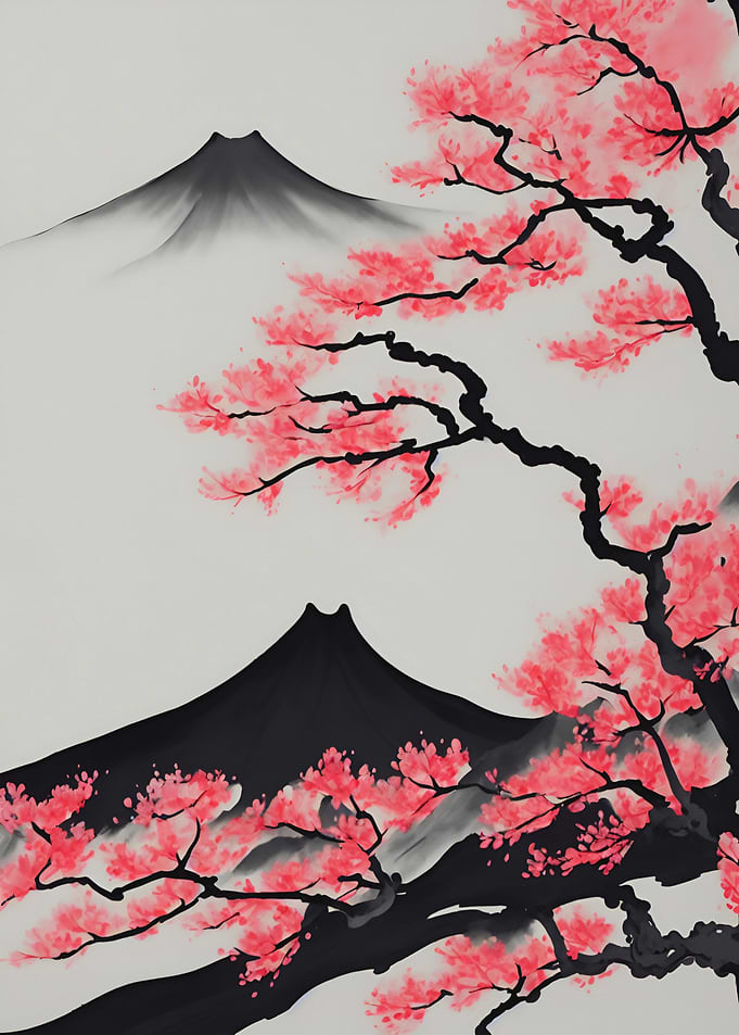 Asian Ink Wash Painting