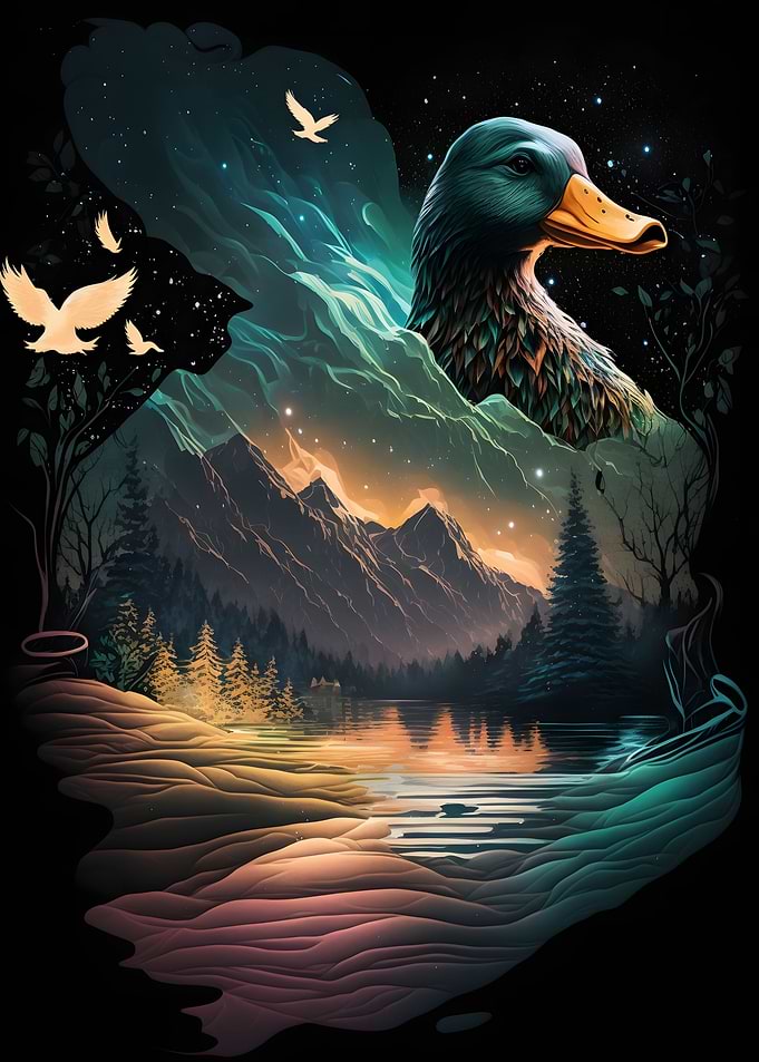 duck double exposure