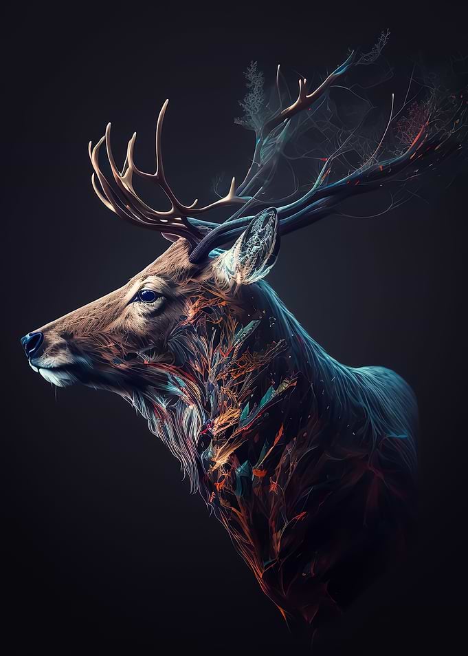 Reindeer in the Forest
