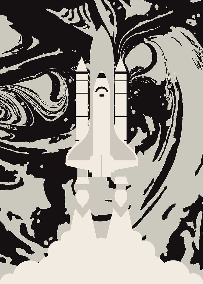 Monochrome Space Shuttle